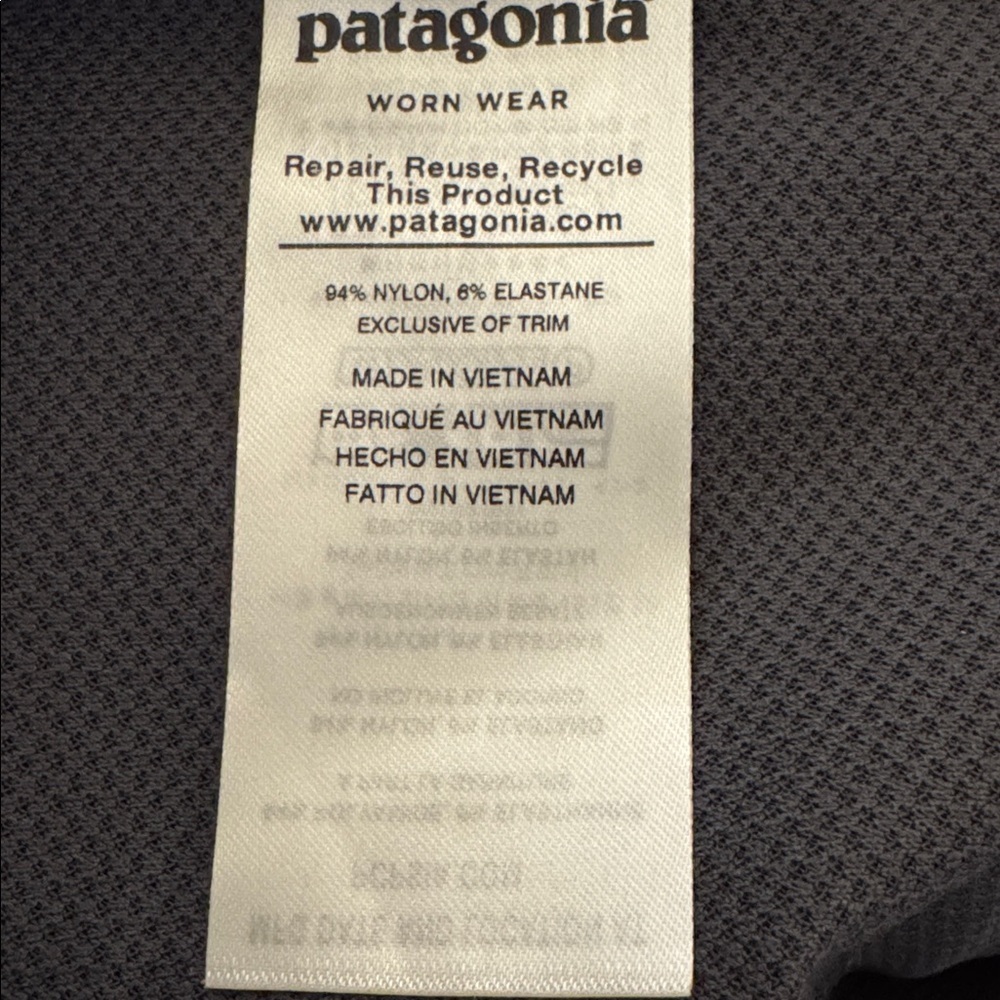 Patagonia stretch Charcoal athletic drawstring Pants size 16 charcoal gray - Picture 8 of 8